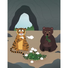 [디자인다소][단군신화]동화배경현수막-210