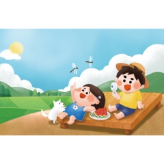 [디자인다소]여름배경현수막(여름휴가)-351