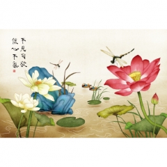 [디자인다소]전통배경현수막(연꽃)-070